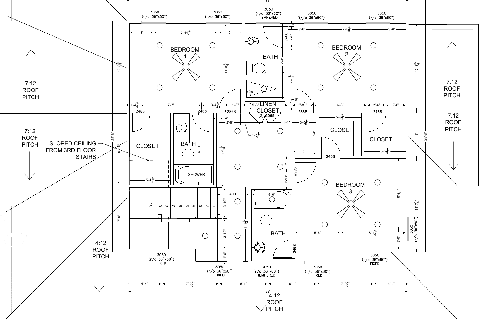 Second floor floor plan of 936 Kincade Drive